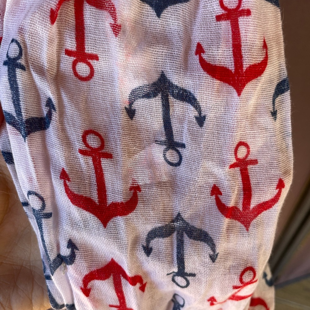 Anchor-patterned Scarf - Picture 2 of 2